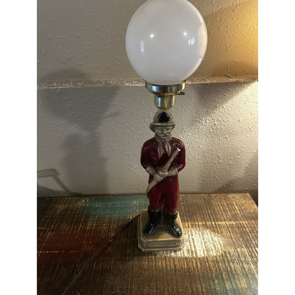 Vintage Ever Alert Fireman Globe Table Lamp